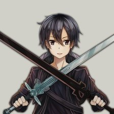 Схема вышивки «кирито и два клинка»