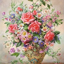 Схема вышивки «kytica kvetov»