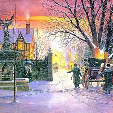 Схема вышивки «зимний закат»