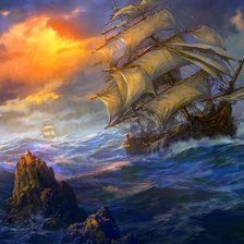 Схема вышивки «шторм»