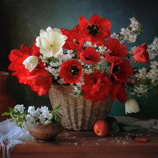 Схема вышивки «маки»