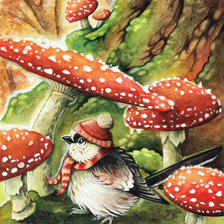 Схема вышивки «птичка»