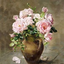 Схема вышивки «цветы в вазе»