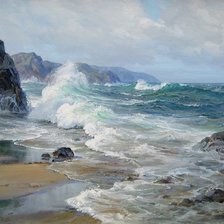 Схема вышивки «море»