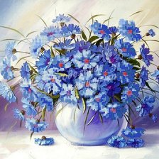 Схема вышивки «Васильки»