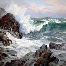 Схема вышивки «море»