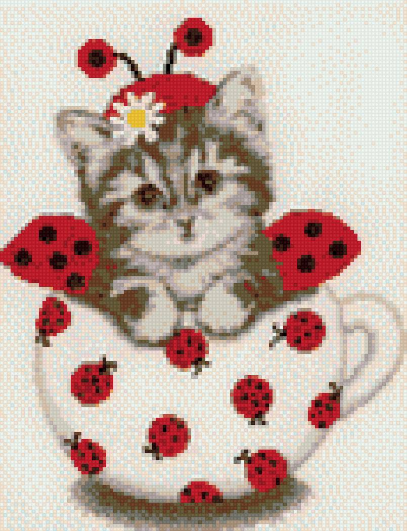 "Котёнок в чашке" - предпросмотр