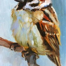 Схема вышивки «воробей»