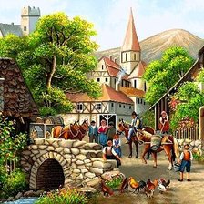 Схема вышивки «в городке»