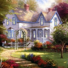 Схема вышивки «красивый дом»