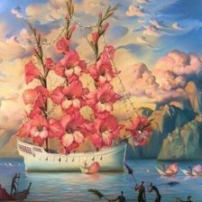 Схема вышивки «Цветущий корабль»