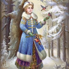 Схема вышивки «Снегурочка»