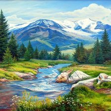 Схема вышивки «горная долина»