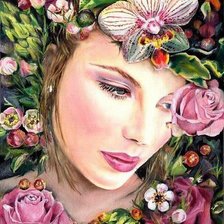 Схема вышивки «Девушка»