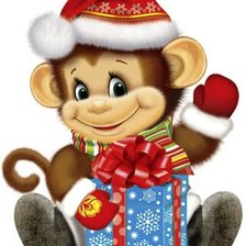 Схема вышивки «Новогодняя обезьянка»