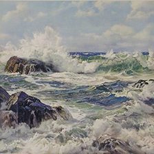 Схема вышивки «море»