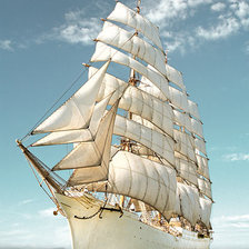 Схема вышивки «кораблик»