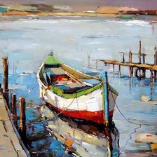 Схема вышивки «лодка»