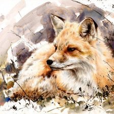 Схема вышивки «Королева лиса»