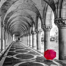 Схема вышивки «Серия Монохром+алый»