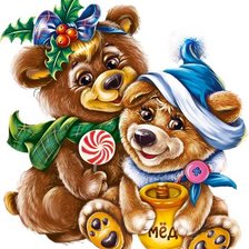 Схема вышивки «мишки»