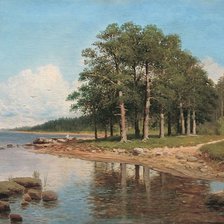 Схема вышивки «Берег озера по картине Федорова С.Ф.»