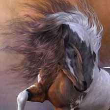 Схема вышивки «Лошадь пегая»