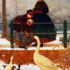 Схема вышивки «кормление гусей»