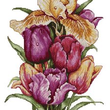 Схема вышивки «Тюльпаны»