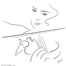 Схема вышивки «Скрипачка»