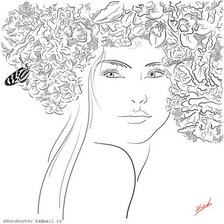 Схема вышивки «Девушка весна»