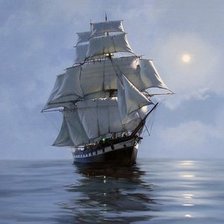 Схема вышивки «Парусник»