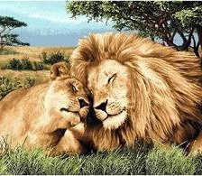 Схема вышивки «Львы»