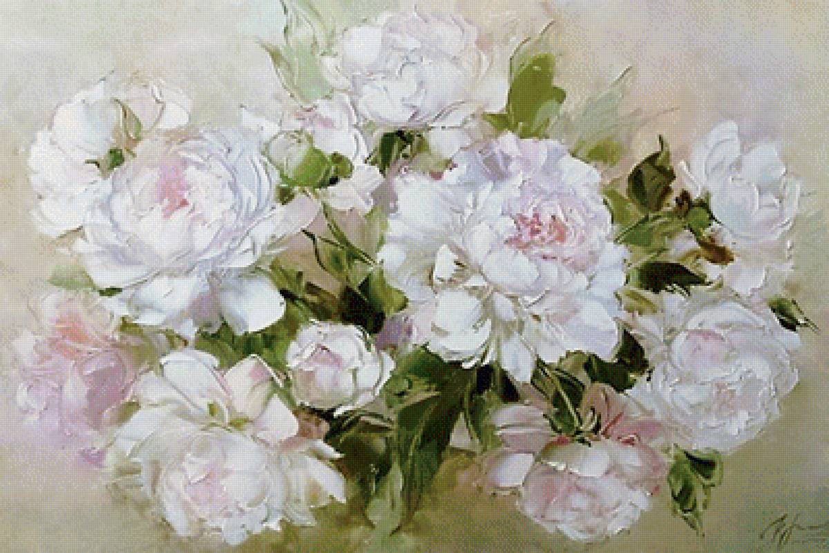 Пионы Оксаны Кравченко - цветы, живопись, пионы, оксана кравченко, картина - предпросмотр