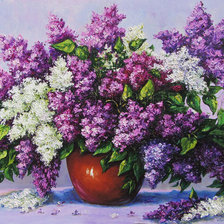 Схема вышивки «Сирень»