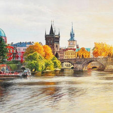 Схема вышивки «Осенняя Прага»