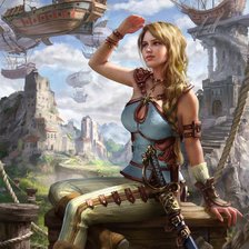 Схема вышивки «Девушка»