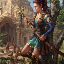 Схема вышивки «Девушка»