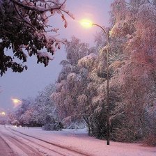 Схема вышивки «Зимние фонари»