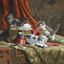 Схема вышивки «котята»