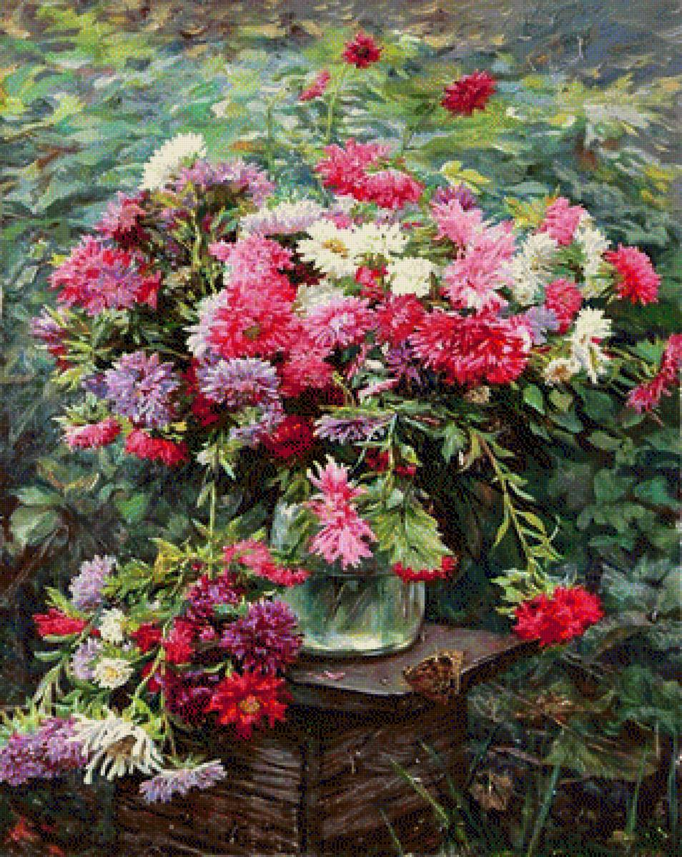 цветы в вазе - картины, ваза, цветы - предпросмотр