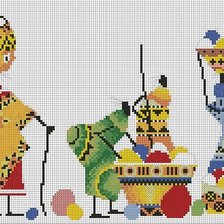 Схема вышивки «Африканский базар_часть 1»