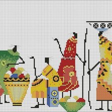 Схема вышивки «Африканский базар_часть 2»