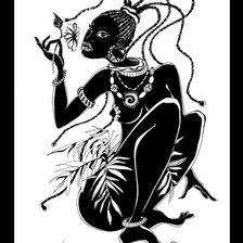 Схема вышивки «Черная красавица»