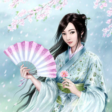 Схема вышивки «Япония и сакура»