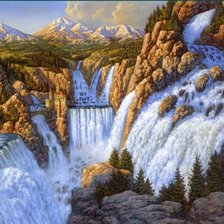 Схема вышивки «бурный поток»