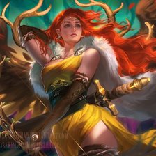 Схема вышивки «Воительница»