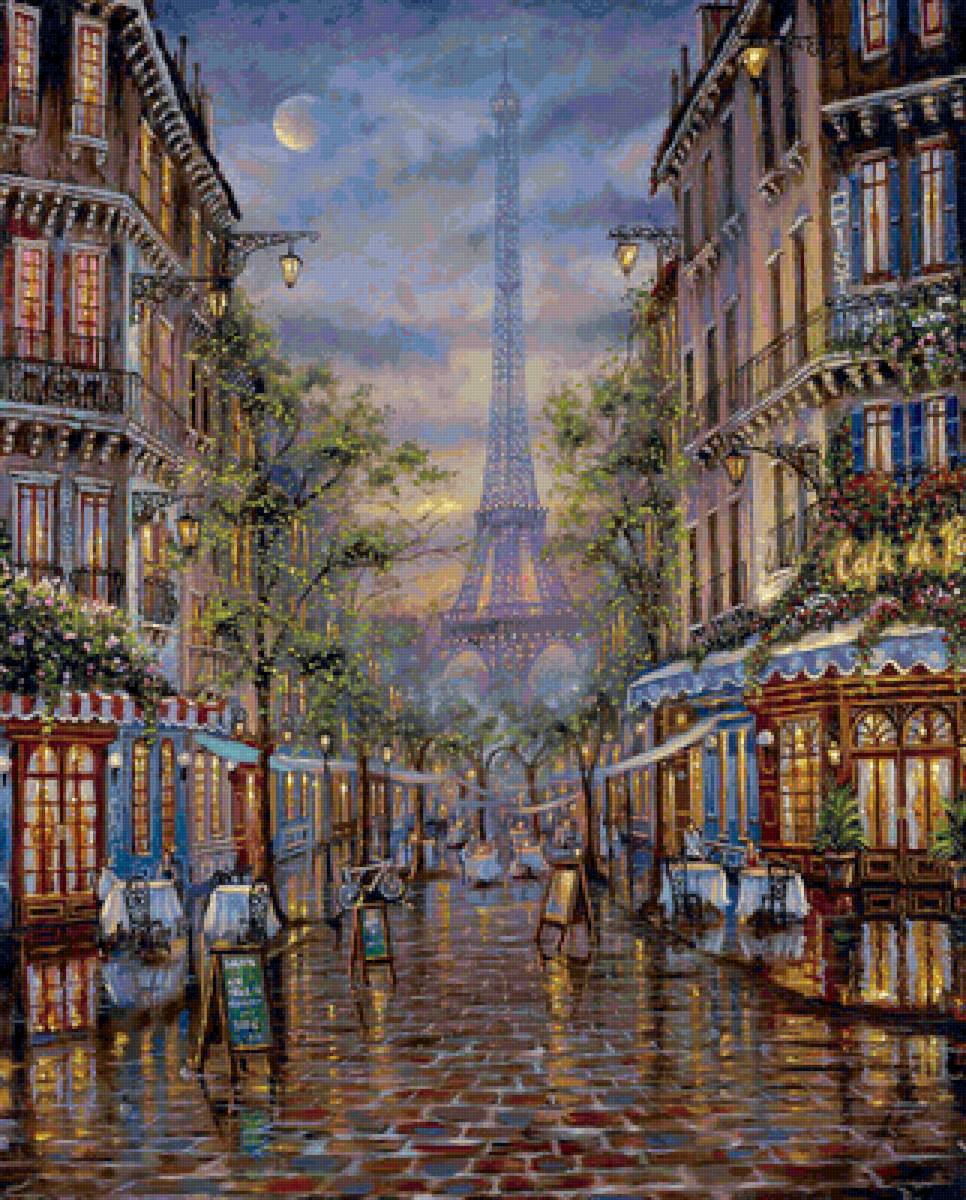 париж:как много в этом слове... - город, живопись, улица, пейзаж - предпросмотр