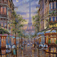 Схема вышивки «париж:как много в этом слове...»