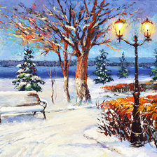 Схема вышивки «зима»